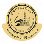 2020Gold Medal Spirits Selection by Concours Mondial of Brussels, capital of Belgium.