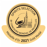 2021Medalla de Oro Spirits Selection por el Concours Mondial de Bruselas, capital de Bélgica.
