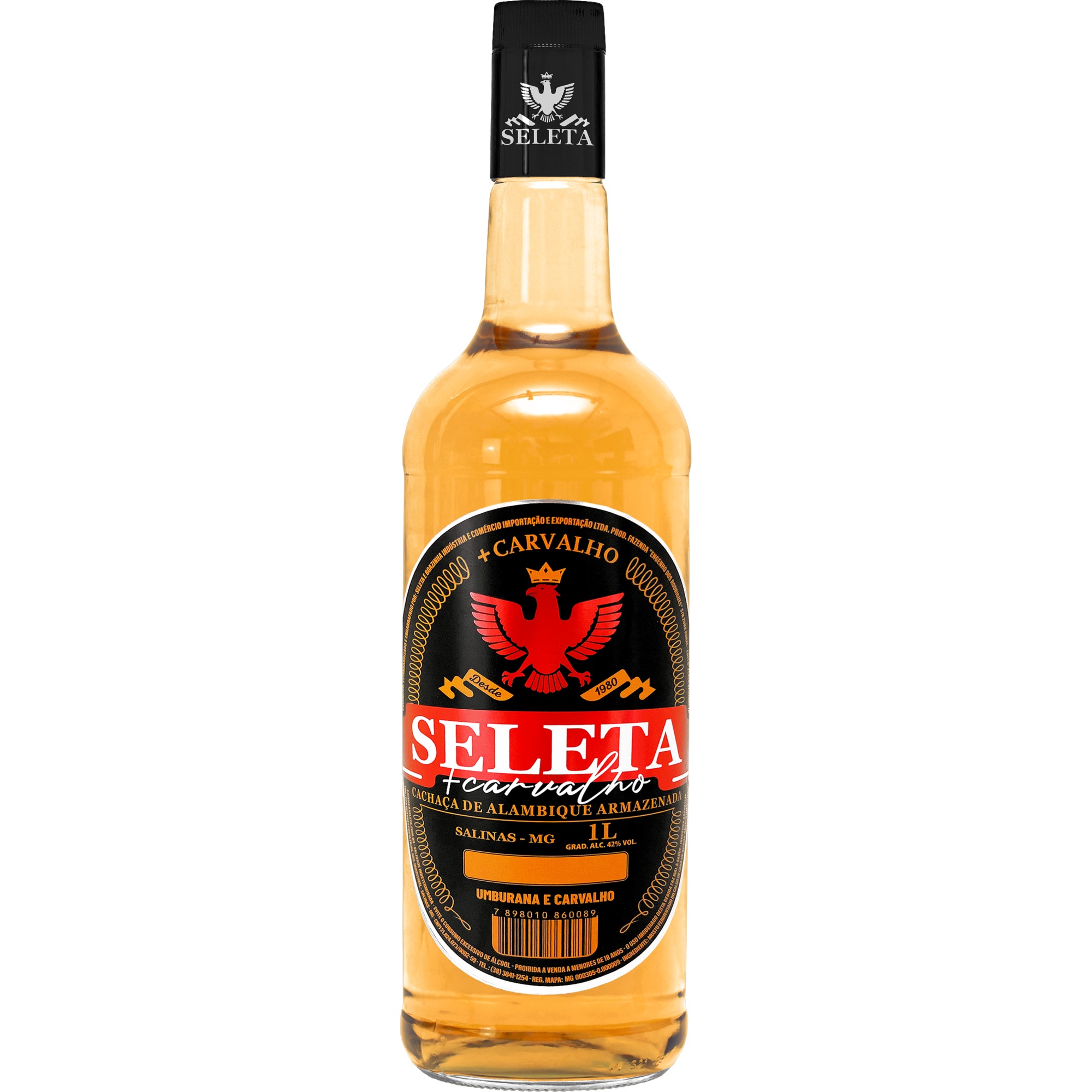 Cachaça Seleta + Carvalho 1 Litro – Cachaça Premium de Alambique